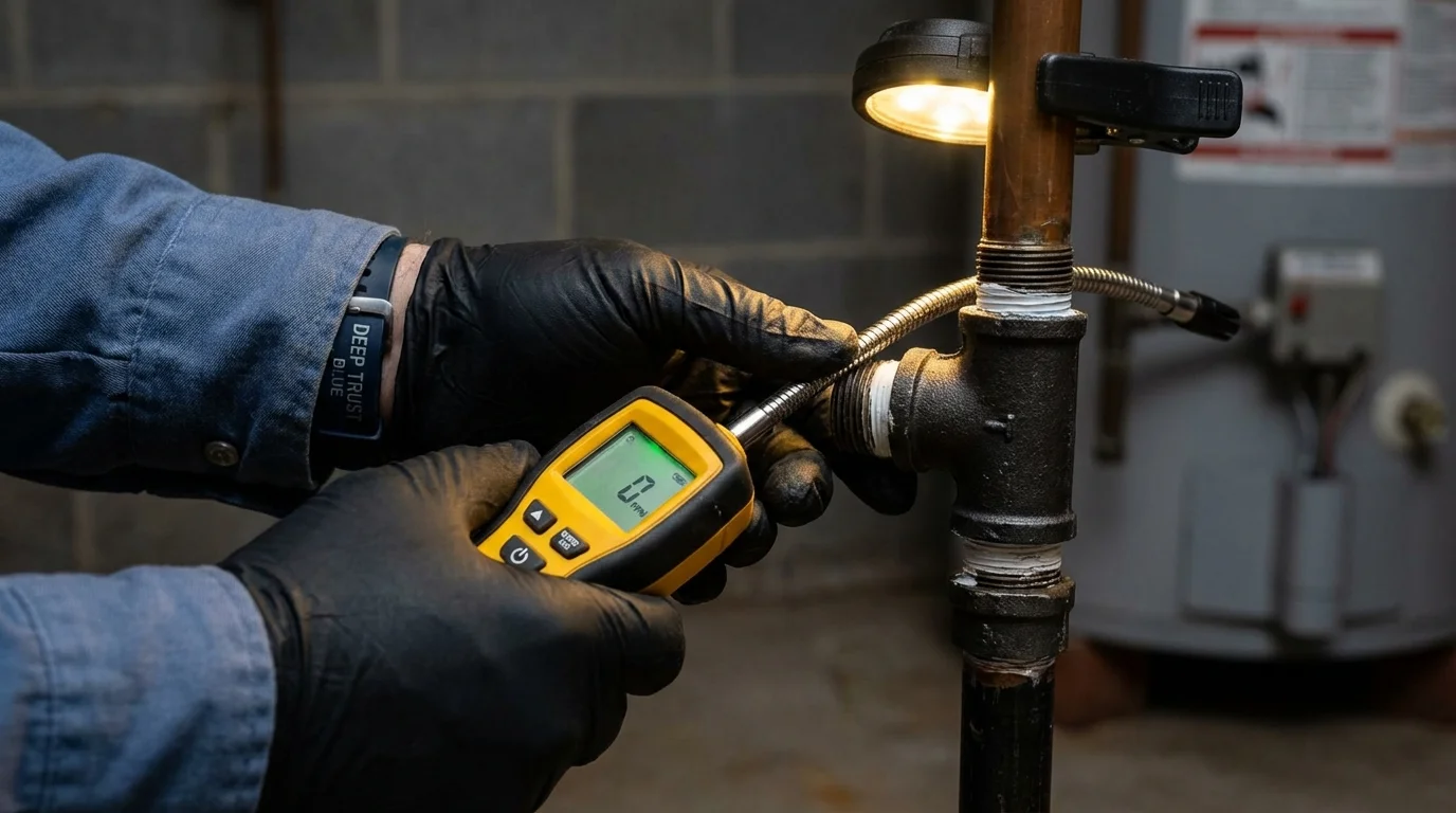 Gas leak detection with electronic sniffer by Johns Plumbing LLC in Wurtsboro